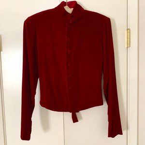 Ann Taylor burgundy velvet top